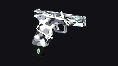 Skin Camuflado Blanco de la Pistola de combate