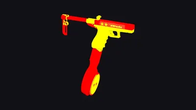 Skin Bandera Roja y Oro de la Pistola