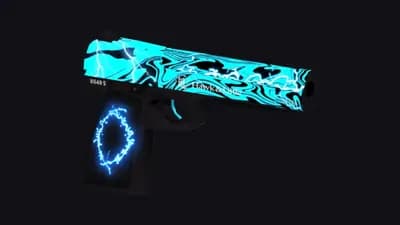 Skin Corriente Cian de la Pistola .50