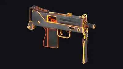 Skin Neon Naranja de la Micro SMG